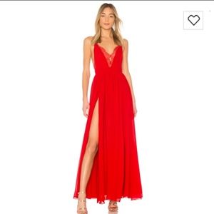Red Michael Costello X REVOLVE JUSTIN GOWN